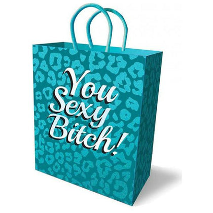 Teal Blue 10-inch Luxury Gift Bag - You Sexy Bitch! Naughty Gift Wrapping Solution