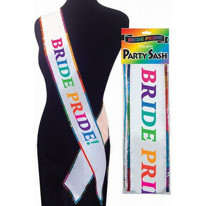 Little Genie Productions Bride Pride Sash - One Size Fits Most - Celebrate Love and Pride with this Stunning Rainbow Bridal Sash