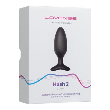 Lovense Hush 2 - Model LVS-BP2-175B - Versatile Vibrating Butt Plug for Men and Women - Black