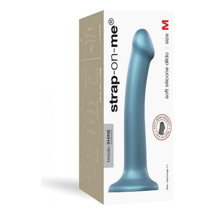 Strap-on-me Metallic Blue Flexible Dildo - Model X2021 - Unisex Pleasure Toy for Intense Stimulation