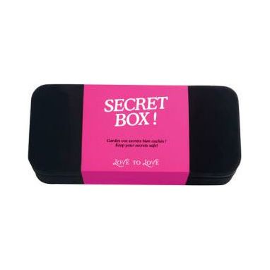 Love to Love Secret Box - Black Velvet Storage and Travel Box for Sex Toys - Model LTLSB-001 - Unisex - Discreet and Elegant Pleasure Organizer