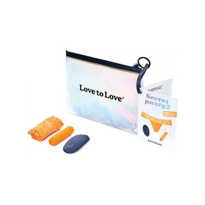 Love to Love Secret Panty Vibe 2 - Neon Orange: Rechargeable Remote Control Vibrating Panties for Couples - Model LPV2-NEO - Women's Clitoral Stimulation - Neon Orange - Adult Naughty Store