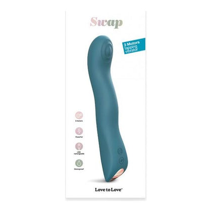 Introducing the Love To Love Swap Tapping Vibrator - Teal Me: The Ultimate Triple Motorized Pleasure Device for Unforgettable Experiences!