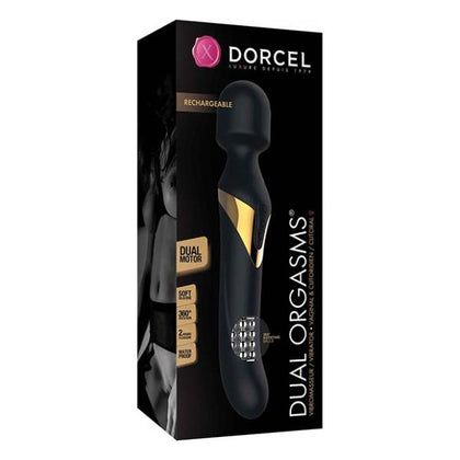 Dorcel Dual Orgasms Wand Vibrator - Black-Gold: The Ultimate Pleasure Experience for Intense G-Spot and Clitoral Stimulation