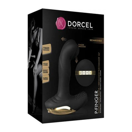Dorcel P-Finger Come Hither - Black-Gold Prostate & Vaginal Remote-Controlled Vibrator