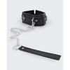 Lust Pu Leather Collar & Leash - Black - Adult Naughty Store