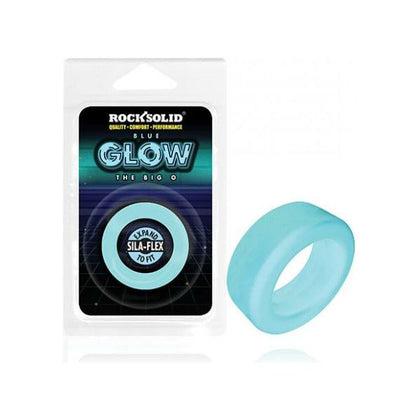 Rock Solid Glow In The Dark Big O Ring - Blue: The Ultimate Phthalate-Free Silicone Cock Ring for Enhanced Pleasure and Intense Glow