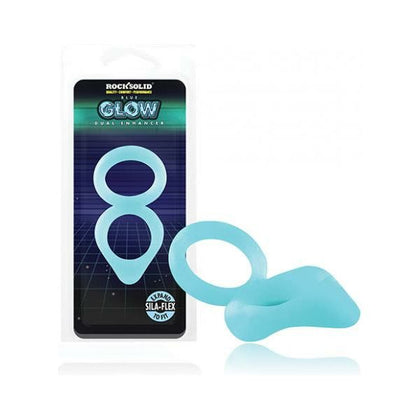 Introducing the Rock Solid Glow In The Dark Dual Enhancer - Blue: The Ultimate Pleasure Experience for All Genders!