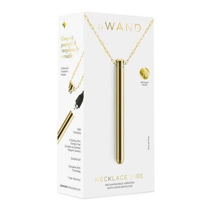 Le Wand Necklace Vibe - Gold | Powerful Vibrating Necklace for Pleasure On-The-Go