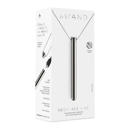 Le Wand Vibrating Necklace - Silver: The Ultimate Pleasure Accessory for Discreet Elegance and Orgasmic Bliss