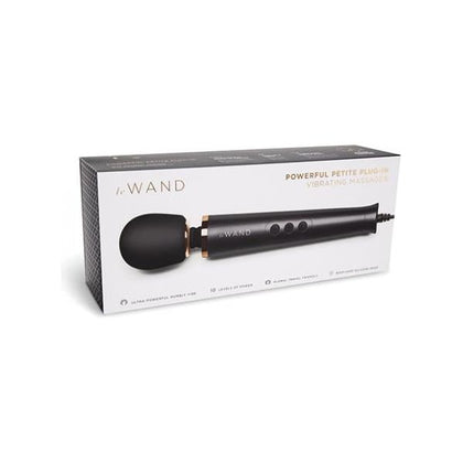 Le Wand Powerful PetitePlug-In Vibrating Massager - Black: The Ultimate Pleasure Companion for Intimate Moments