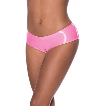 Exposed by Magic Silk Club Candy Low Rise Split Crotch Boy Short Pink L/XL - Women's Cheeky Lingerie for Sensual Comfort and Playful Adventures