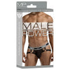 Male Power Peep Show Jock Strap Ring Black L-XL: Sensual Elegance for Men's Intimate Pleasure - Model MPJSR-BLK-LXL - Adult Naughty Store