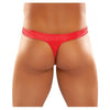 Male Power Satin Bong Thong Red S-M: Sensual Men's Stretch Nylon Underwear for Intimate Comfort and Allure