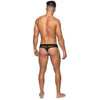 Male Power Hoser Stretch Mesh Thong Black L-XL - Sensual Men's Low Rise Sheer Underwear for Intimate Comfort and Style (Model HP-TH-001)