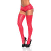 Elegant Moments Wet Look Thigh Highs - Model 1234 - Women's Red O/s - Seductive Lingerie for Alluring Leg Appeal - Adult Naughty Store