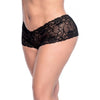 Lace Affair Boyshort Black 1x-2x Women's Intimate Lingerie for Sensual Comfort and Style - Adult Naughty Store