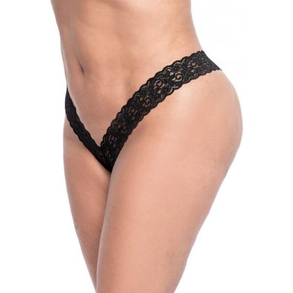 Lace V Front Boy Short Black XL - Seductive Intimates Lingerie Model 2021B - Women's Sensual Lace Underwear for Ultimate Comfort and Style - XL Size