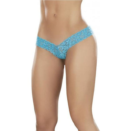 Lace V Front Boy Short Turquoise Lg - Sensual Delights Lingerie, Style LS-500, Women's Intimate Apparel, Seductive Lace Panty, Size Large
