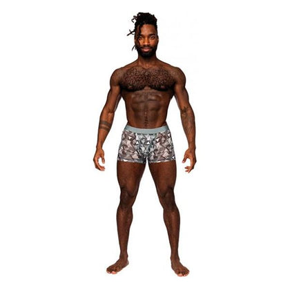 Male Power Sheer Prints Optical XL Seamless Sheer Short Lingerie - Model SP-MS-OSXL - Men's Pleasurewear - Size 40-42 inches