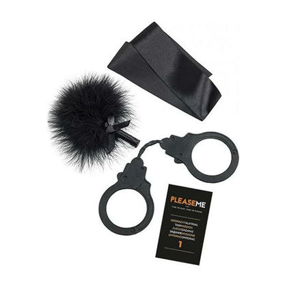 Tease & Please - Pleaseme Pleasure Game: The Ultimate Intimate Exploration Experience for Couples - Model X123, Unisex, Sensual Bondage, Power Play, and Sensory Delights - Black