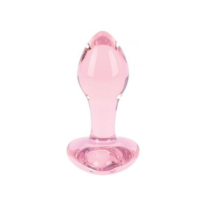 Nobü Glass Gems Rose Heart Plug - Pink: Exquisite Handcrafted Pleasure for All Genders, Unforgettable Sensations - Adult Naughty Store