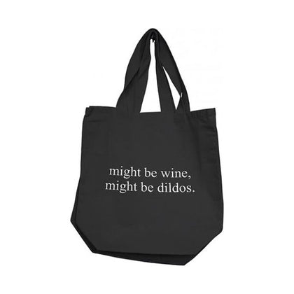 Nobu Pleasure Toy: Dildo-Shape Wine Carrier Tote - Black - Adult Naughty Store