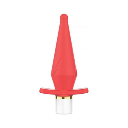 Introducing: Nobu Mini Stan Tapered Butt Plug - Coral. Experience Luxurious Pleasure Anywhere!