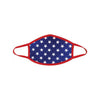 Neva Nude Murica USA Blue Star Mask - 100% Cotton Liner, Red, Medium - Fashionable Face Coverage for Comfortable and Stylish Protection - Adult Naughty Store