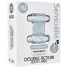 Sensuelle Double Action Cockring 7 Function Clear - Rechargeable Vibrating Pleasure Enhancer for Couples - Adult Naughty Store