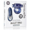 NU Sensuelle Remote Control 15 Function Rechargeable Bullet Ring - Blue, Powerful Cock Ring for Couples Pleasure - Adult Naughty Store