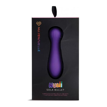 Introducing the Sensuelle Sola Nubii Flexible Bullet - Purple: The Ultimate Clitoral Pleasure Companion for Women