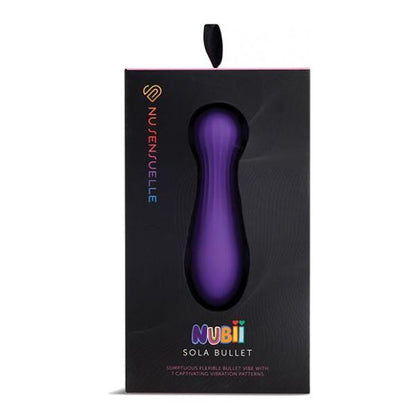 Introducing the Sensuelle Sola Nubii Flexible Bullet - Purple: The Ultimate Clitoral Pleasure Companion for Women - Adult Naughty Store