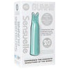 Nu Sensuelle Bunni Point Vibe Teal Blue - Powerful Silicone Bunny Ears Clitoral Stimulator for Women - Adult Naughty Store