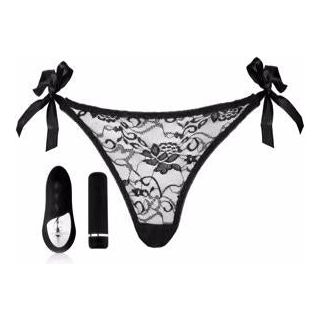 Sensuelle Pleasure Panty Bullet Remote Control Black O-S: Women's Vibrating Lace Panties with Remote Control - Sensuelle Pleasure Panty Black (Model O-S)