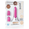 Sensuelle Point Plus Rechargeable Bullet Vibrator - Enhanced Power, Dual Controls, 20 Functions - Pink - Adult Naughty Store