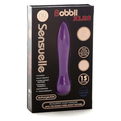 Sensuelle Bobbii XLR8 Turbo Boost Ultra Violet Flexible Vibrator - Enhanced Pleasure for Women - Adult Naughty Store