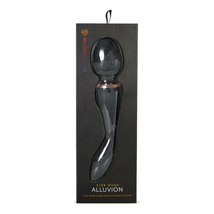 Nu Sensuelle Alluvion Xlr8 Dual-Ended Black Wand Vibrator - The Ultimate Powerhouse for Unparalleled Pleasure! - Adult Naughty Store