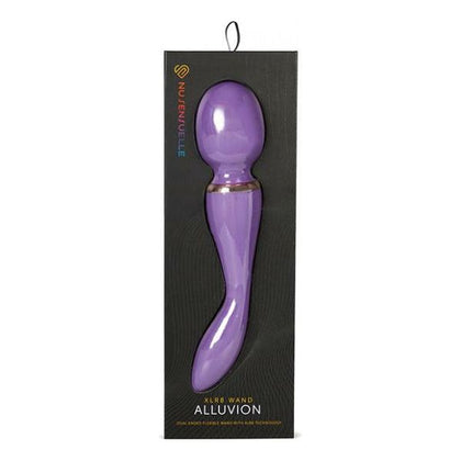 Nu Sensuelle Alluvion Xlr8 Dual-Ended Wand Vibrator - Model XLR8-1001 - For All Genders - G-Spot and Clitoral Stimulation - Purple