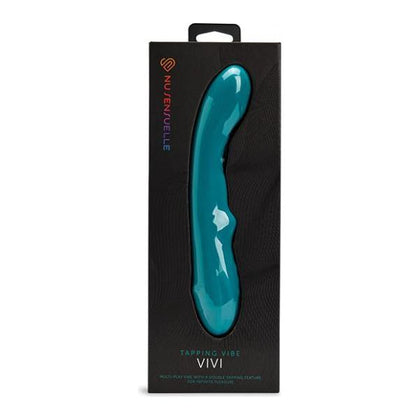 Experience Sensual Bliss with the Nu Sensuelle Vivi Double Tapping G-Spot and Clitoral Vibrator - Emerald Green - Model Vivi - For Her