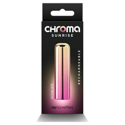 Chroma Sunrise - Small Pink/Gold Vibrating Slimline G-Spot Massager - Model CS-1001 - Women's Pleasure Toy - Adult Naughty Store