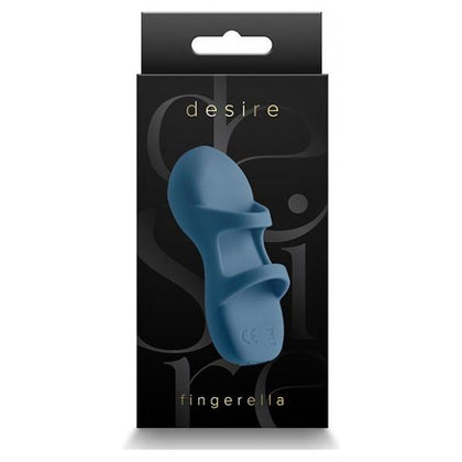 Desire Fingerella - Navy: Luxurious Silicone Finger Massager for Intimate Pleasure