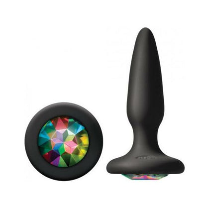 NS Novelties Glams Mini Butt Plug Rainbow Gem - Model GMBP-001 - Unisex Anal Pleasure Toy - Multi-Colored