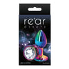 Introducing the Rear Assets MultiColor Small Anal Toy - Model RAS-001: A Sensual Delight for All Genders, Designed for Visual and Sensual Excitement in Clear Aluminum - Adult Naughty Store