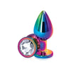 Introducing the Rear Assets Mulitcolor Medium - Clear: The Sensually Stimulating Aluminum Anal Toy for All Genders and Pleasure Seekers - Adult Naughty Store