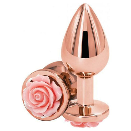 Introducing the Rear Assets Medium - Pink Rose: Premium Aluminum Anal Toy for Sensual Pleasure - Adult Naughty Store