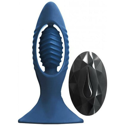 Renegade V2 W-remote - Blue: Powerful Vibrating Silicone Anal Plug for Solo or Partner Play - Adult Naughty Store