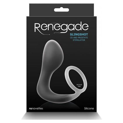 Renegade Slingshot - Black: Wearable Cock Ring and Prostate Plug Combo for Enhanced Pleasure - Adult Naughty Store