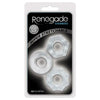 Renegade Chubbies 3 Pack Clear Stackable Cock Rings for Men - Enhance Stamina and Pleasure