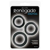 NS Novelties Renegade Diversity Rings Black Pack Of 3 - Stretchy Silicone Cock Rings for Endless Restrictive Enjoyment - Sizes 30mm, 35mm, and 40mm - Suitable for All Lubricants - Washable -  - Adult Naughty Store